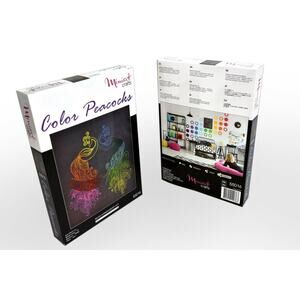 Miniart Crafts 55016 Color Peacocks DIY Bead Embroidery Kit Handmade Home Decor